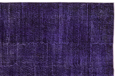 Atina Purple Vintage Wool Handmade Area Rug 5'5" x 8'10"