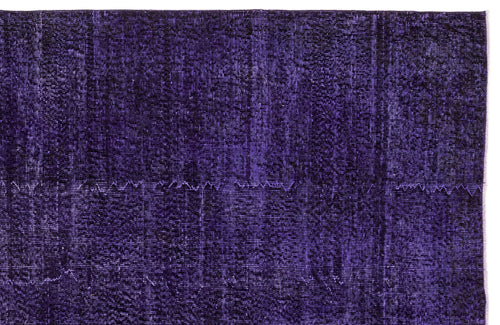 Atina Purple Vintage Wool Handmade Area Rug 5'5" x 8'10"