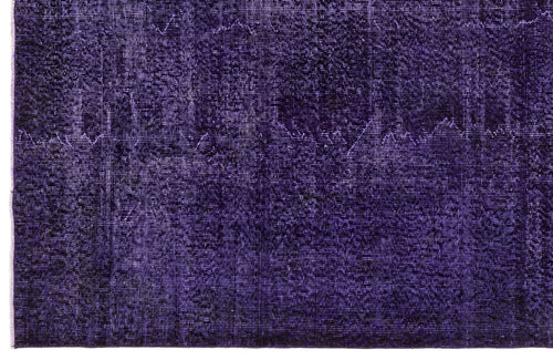 Atina Purple Vintage Wool Handmade Area Rug 5'5" x 8'10"