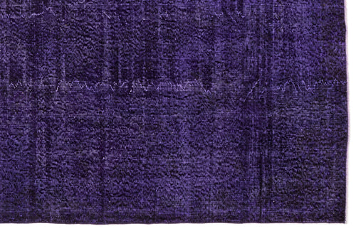 Atina Purple Vintage Wool Handmade Area Rug 5'5" x 8'10"