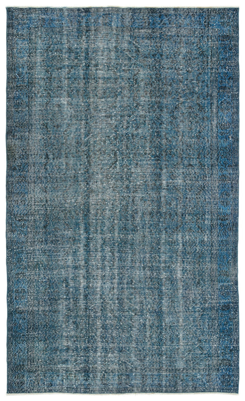 Atina Turquoise Vintage Wool Handmade Area Rug 5'8" x 9'6"