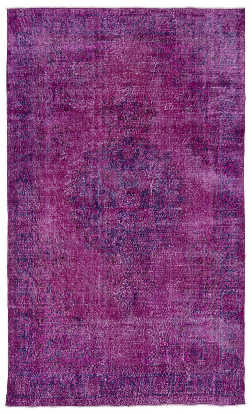 Atina Pink Vintage Wool Handmade Area Rug 5'5" x 8'11"