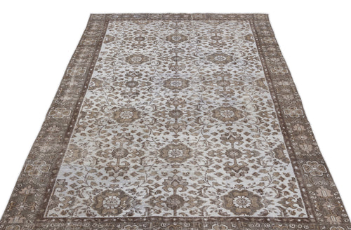 Atina Blue Vintage Wool Handmade Area Rug 5'2" x 9'4"