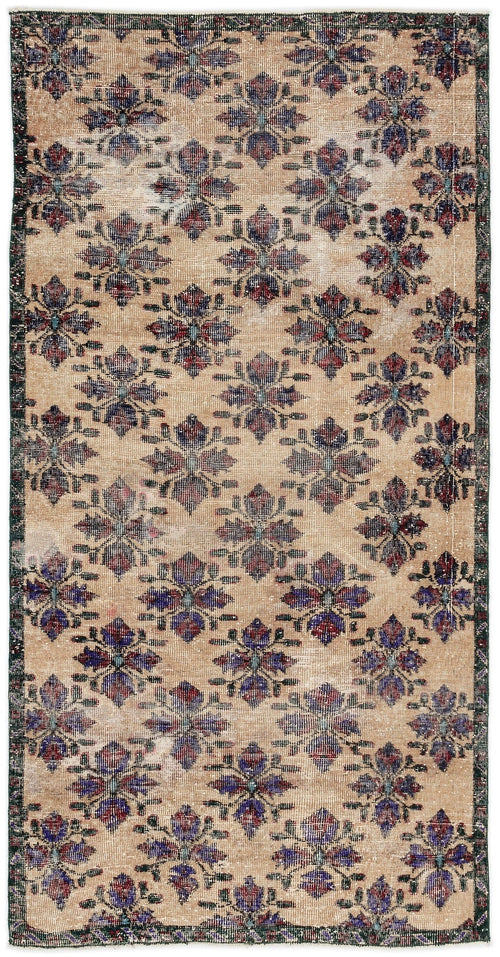 Atina Cream Vintage Wool Handmade Area Rug 4'0" x 7'10"