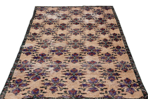 Atina Cream Vintage Wool Handmade Area Rug 4'0" x 7'10"