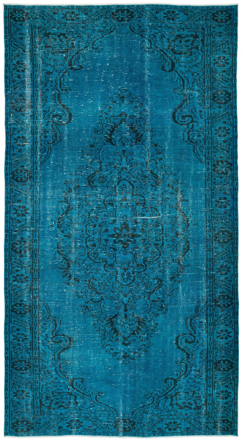 Atina Turquoise Vintage Wool Handmade Area Rug 5'9" x 10'8"