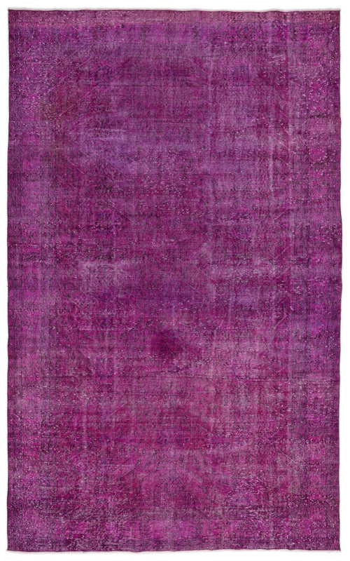 Atina Pink Vintage Wool Handmade Area Rug 6'6" x 10'6"