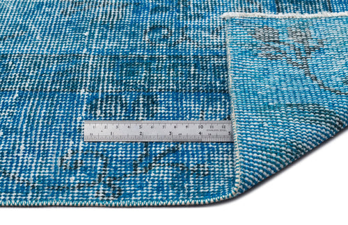 Atina Turquoise Vintage Wool Handmade Area Rug 6'1" x 9'5"