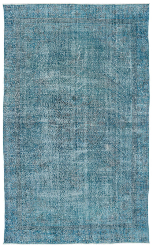 Atina Turquoise Vintage Wool Handmade Area Rug 6'1" x 9'5"
