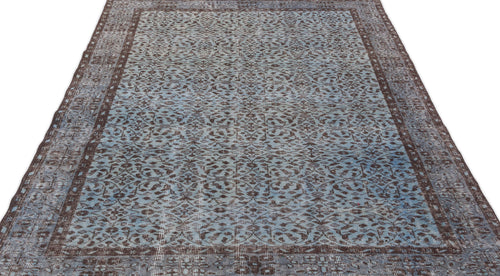 Atina Blue Vintage Wool Handmade Area Rug 5'7" x 8'2"