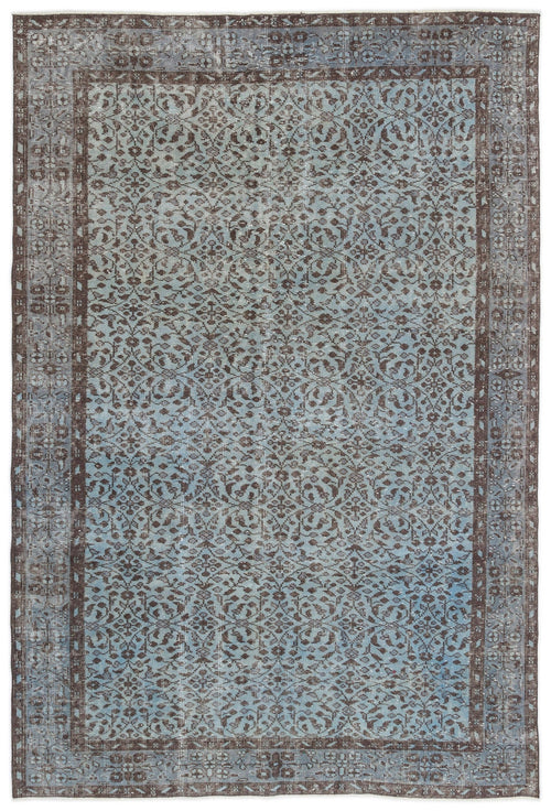 Atina Blue Vintage Wool Handmade Area Rug 5'7" x 8'2"