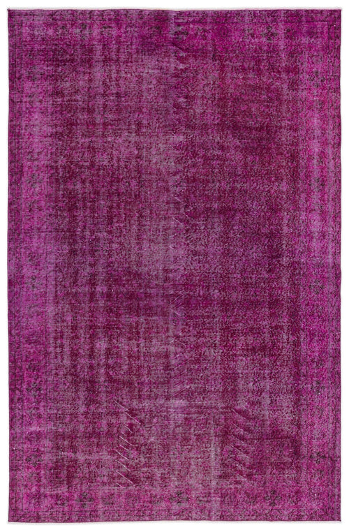 Atina Pink Vintage Wool Handmade Area Rug 6'3" x 9'7"