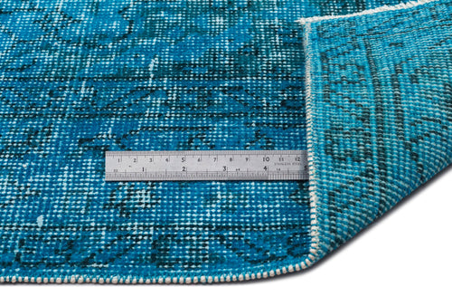 Atina Turquoise Vintage Wool Handmade Area Rug 5'7" x 9'7"