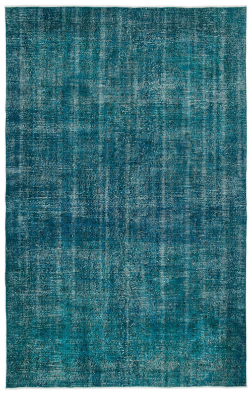 Atina Turquoise Vintage Wool Handmade Area Rug 6'4" x 10'0"