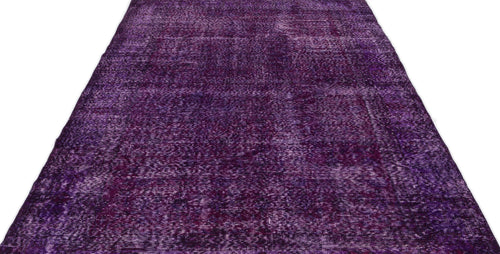 Atina Purple Vintage Wool Handmade Area Rug 5'9" x 9'11"