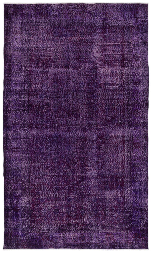 Atina Purple Vintage Wool Handmade Area Rug 5'9" x 9'11"
