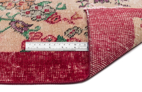 Atina Beige Vintage Wool Handmade Area Rug 3'7" x 6'6"