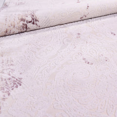 Modern Bamboo Area Rug – Machine Made Rug With Acrylic Yarn Carpet, Cream