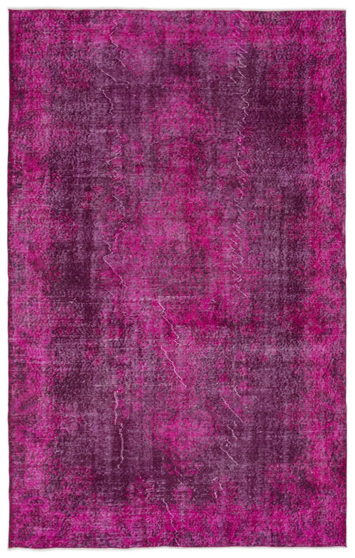 Atina Pink Vintage Wool Handmade Area Rug 5'8" x 9'1"