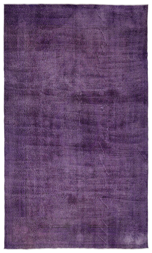 Atina Purple Vintage Wool Handmade Area Rug 6'7" x 11'3"