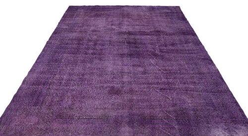 Atina Purple Vintage Wool Handmade Area Rug 6'7" x 11'3"