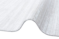 Grey Striped Area Rug – Machine Made Rug | Washable Non Slip Modern Carpet