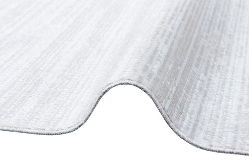 Grey Striped Area Rug – Machine Made Rug | Washable Non Slip Modern Carpet