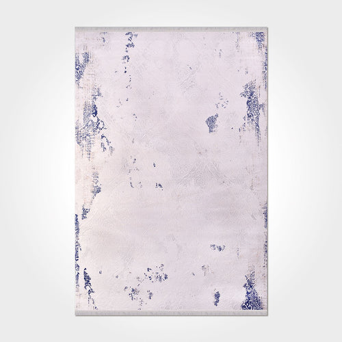 Modern Bamboo Area Rug – Machine Made Cream Rug with Overlocked Edge