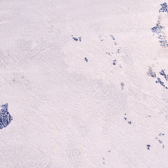 Modern Bamboo Area Rug – Machine Made Cream Rug with Overlocked Edge