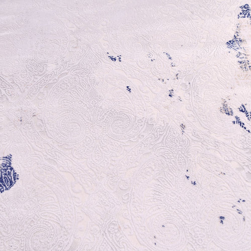 Modern Bamboo Area Rug – Machine Made Cream Rug with Overlocked Edge