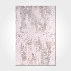 Modern Bamboo Area Rug – Machine Made Cream Rug with Soft Pile Carpet