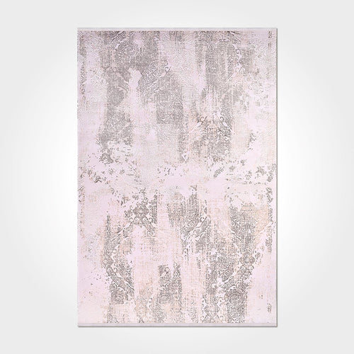 Modern Bamboo Area Rug – Machine Made Cream Rug with Soft Pile Carpet