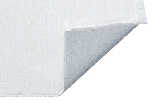 Modern Machine Made Rug - White Area Rug | Dustproof Washable Non Slip Flatweave Carpet