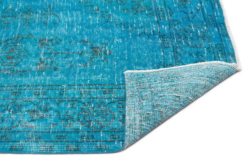 Atina Turquoise Vintage Wool Handmade Area Rug 5'10" x 9'6"
