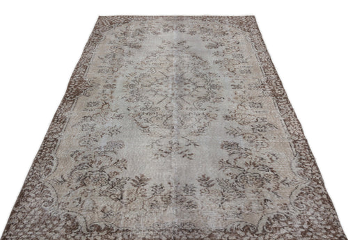 Atina Grey Vintage Wool Handmade Area Rug 5'6" x 8'4"