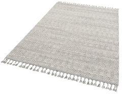 Grey Geometric Jute Rug - Machine Made Area Rug | Dust Free Soft Texture Carpet
