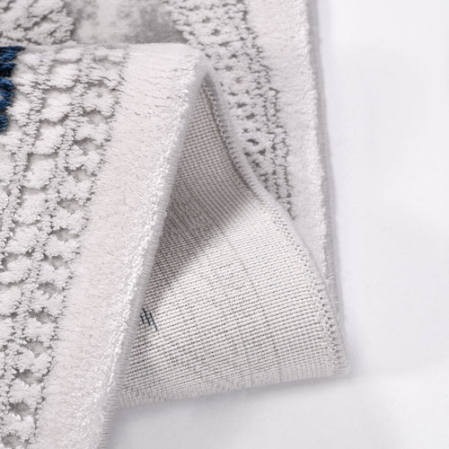 Classic Area Rug – Machine Made White Bamboo Yarn Rug with 11 mm Pile Height