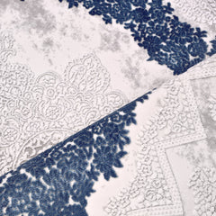 Classic Area Rug – Machine Made White Bamboo Yarn Rug with 11 mm Pile Height