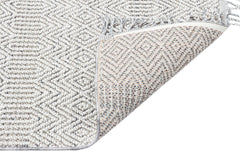 Grey Geometric Area Rug - Machine Made Jute Rug | Dust Free, Easy Clean