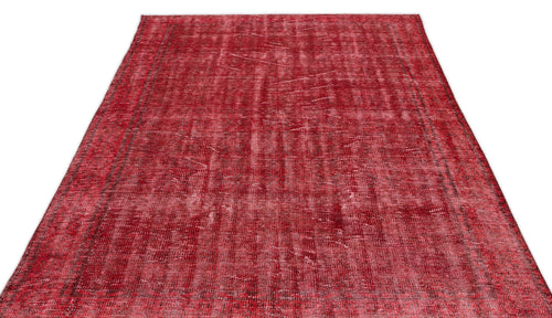 Atina Red Vintage Wool Handmade Area Rug 5'9" x 9'11"