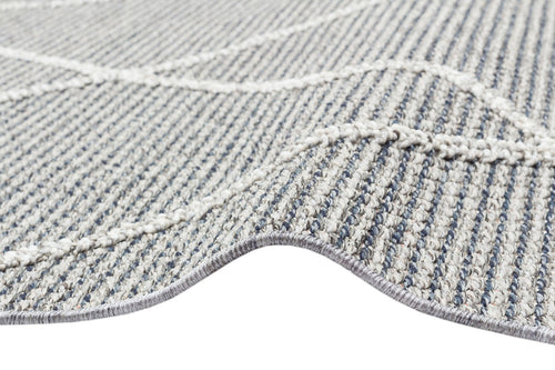 Grey Geometric Area Rug - Machine Made Jute Rug | Dust Free, Easy Clean