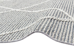 Geometric Jute Area Rug – Grey Machine Made Rug | Dust Free, Soft Texture