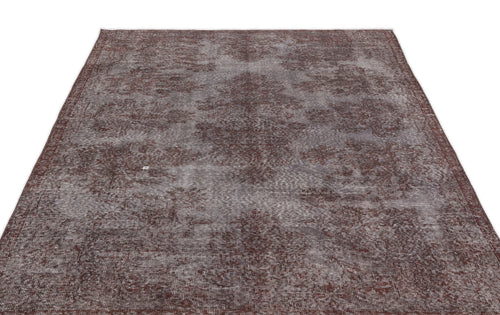 Atina Grey Vintage Wool Handmade Area Rug 5'9" x 9'2"