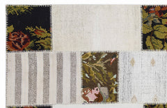 Teselya 1367 Beige Floral Wool Handmade Area Rug 5'3" x 7'7"