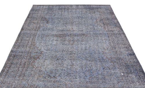 Atina Blue Vintage Wool Handmade Area Rug 5'9" x 9'8"