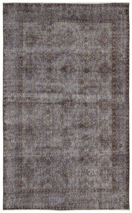 Atina Grey Vintage Wool Handmade Area Rug 5'7" x 9'4"