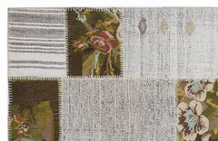 Teselya 1371 Beige Floral Wool Handmade Area Rug 5'3" x 7'7"