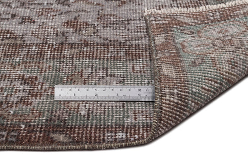 Atina Grey Vintage Wool Handmade Area Rug 5'10" x 9'5"