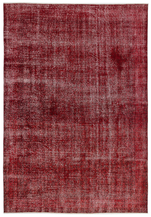 Atina Red Vintage Wool Handmade Area Rug 7'1" x 10'1"