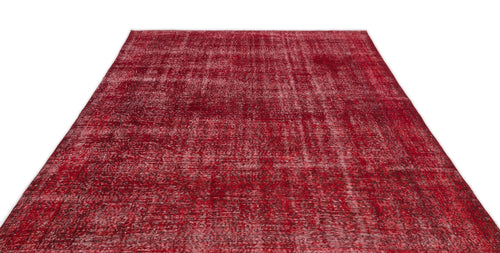 Atina Red Vintage Wool Handmade Area Rug 7'1" x 10'1"